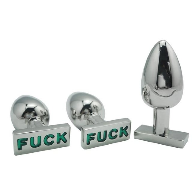 Анальная пробка с надписью FUCK