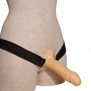 Страпон фаллопротез с полостью для пениса 17 см