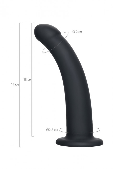 Небольшой анальный фаллоимитатор с изгибом и присоской