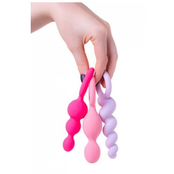 Комплект анальных стимуляторов с поверхностью софт-тач