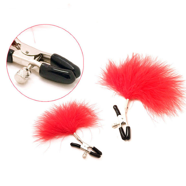 Сосковые зажимы с пухом Сосковые зажимы с пухом