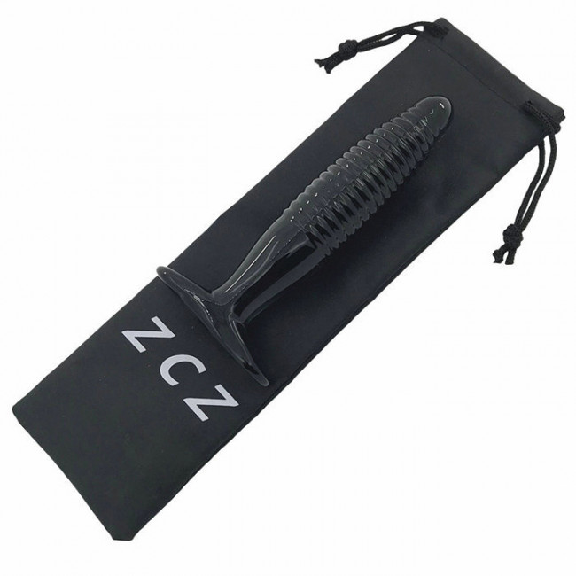 Ребристая анальная втулка из стекла