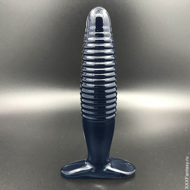 Ребристая анальная втулка из стекла