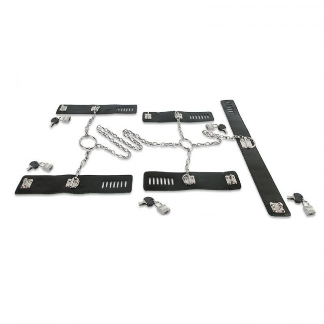 Набор для фиксации с ошейником и оковами на цепи