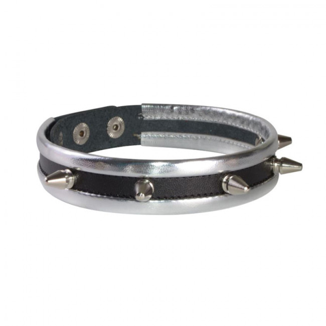 Ошейник узкий с шипами