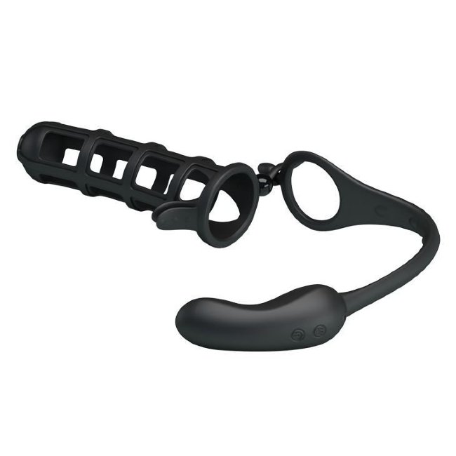 Пенис-насадка с анальным вибратором Hercules Penis Sneath