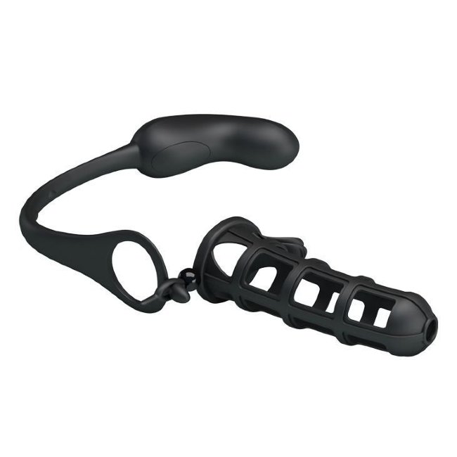 Пенис-насадка с анальным вибратором Hercules Penis Sneath