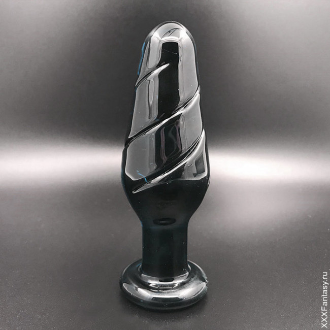 Анальная пробка из темного стекла Deep ocean Анальная пробка из темного стекла Deep ocean