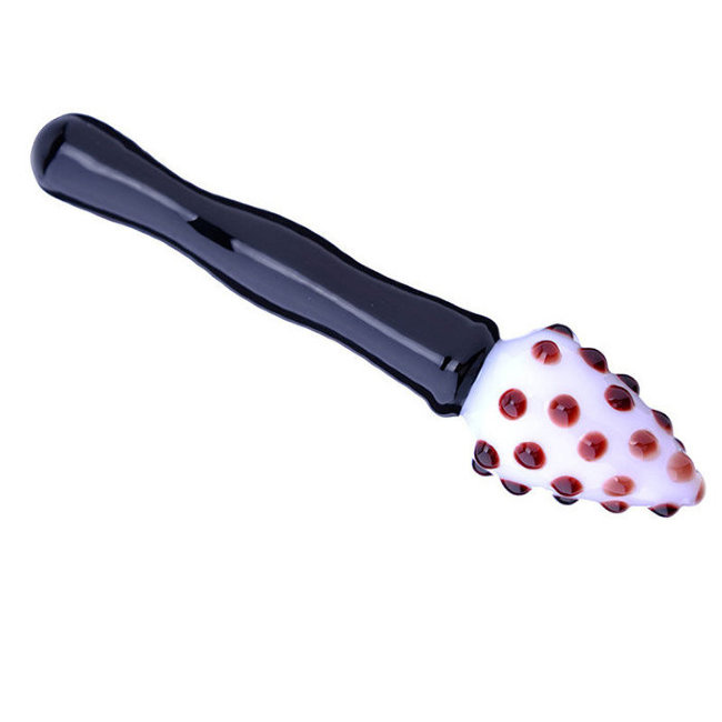 Стеклянный фаллоимитатор с шипами