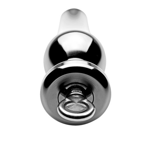 Металлическая анальная пробка с колечком