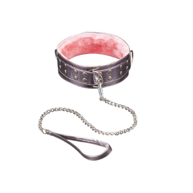 Ошейник с цепочкой-поводком
