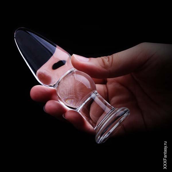 Анальная двойная пробочка из стекла Анальная двойная пробочка из стекла