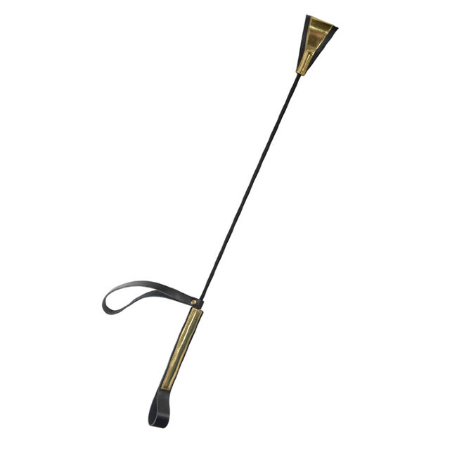 Кожаный бдсм стек с окончанием хлопушкой Кожаный бдсм стек с окончанием хлопушкой