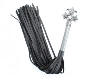 Эксклюзивная плеть для интимных игр из натуральной кожи Gray