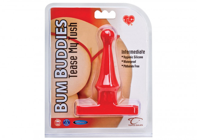 Анальная пробка красного цвета