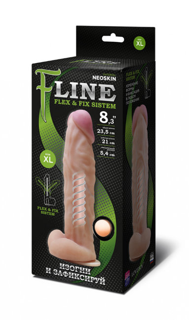 Фаллоимитатор реалистик с гибким хребтом и присоской Фаллоимитатор реалистик с гибким хребтом и присоской