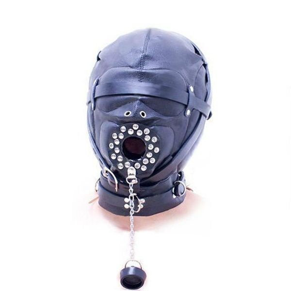 Шлем маска с затычкой рта Шлем маска с затычкой рта