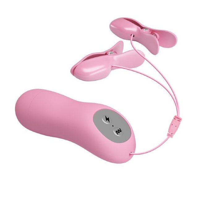 Зажимы для сосков с вибрацией и электростимуляцией Зажимы для сосков с вибрацией и электростимуляцией