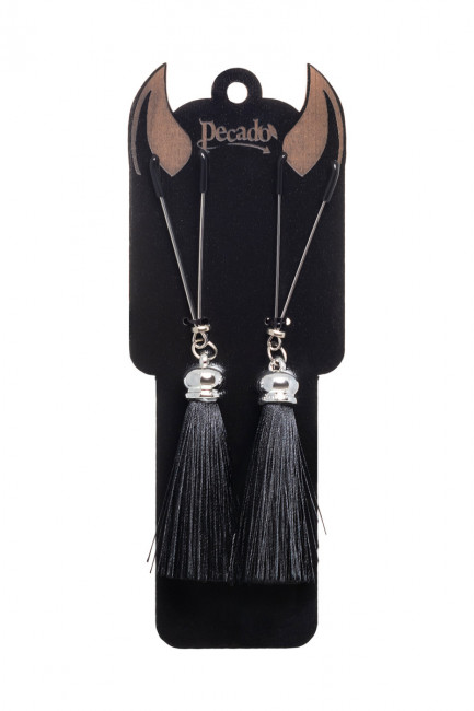 Зажимы-вилки с кисточками из шелка Зажимы-вилки с кисточками из шелка