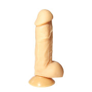 Реалистичный фаллоимитатор с крупной головкой на присоске Реалистичный фаллоимитатор с крупной головкой на присоске