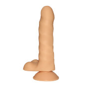 Небольшой гладкий фаллос с мошонкой и присоской Небольшой гладкий фаллос с мошонкой и присоской