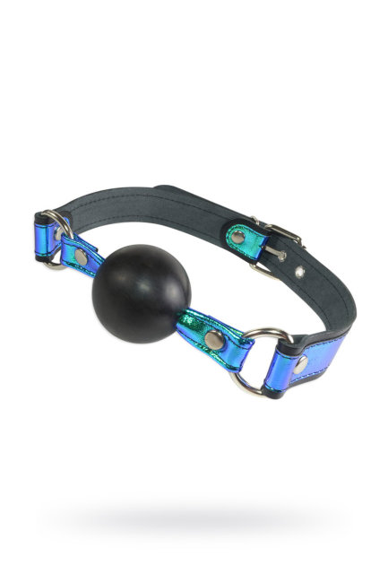 Упругий кляп-шар на дизайнерском ремешке