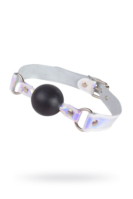 Упругий кляп-шар на дизайнерском ремешке