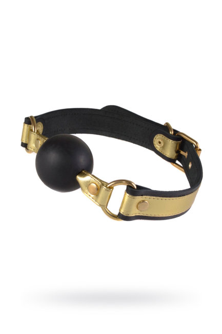 Упругий кляп-шар на дизайнерском ремешке