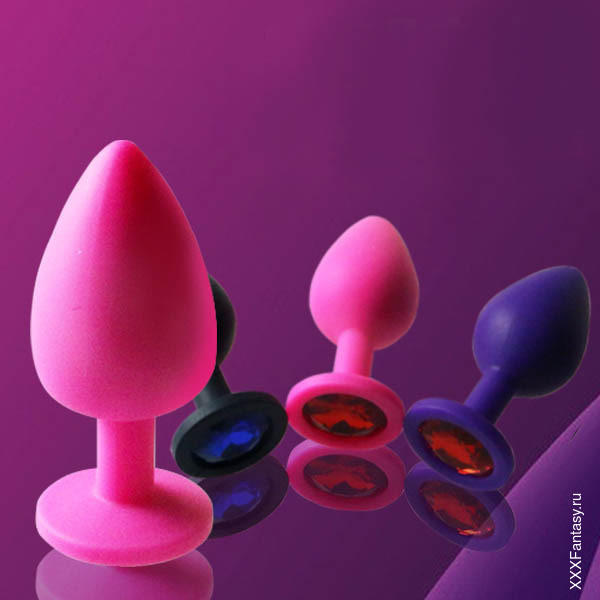 Силиконовый плаг с кристаллом Силиконовый плаг с кристаллом