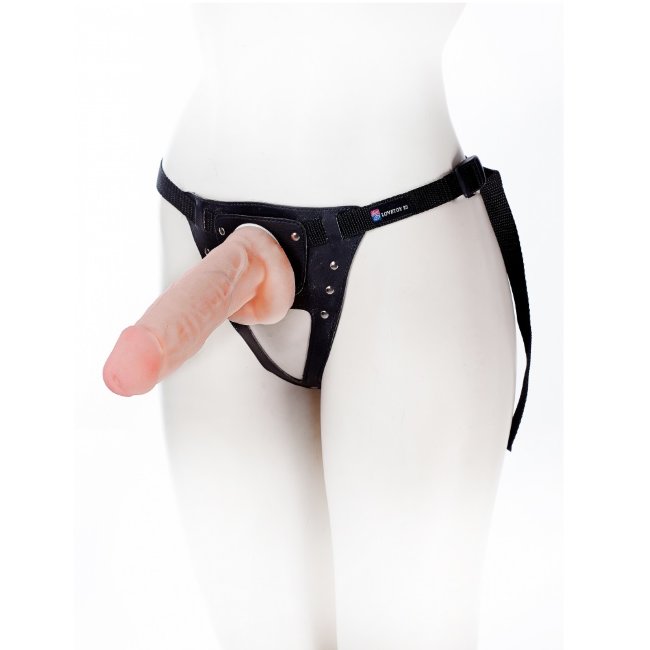 Унисекс страпон пояс с реалистичным фаллосом Harness