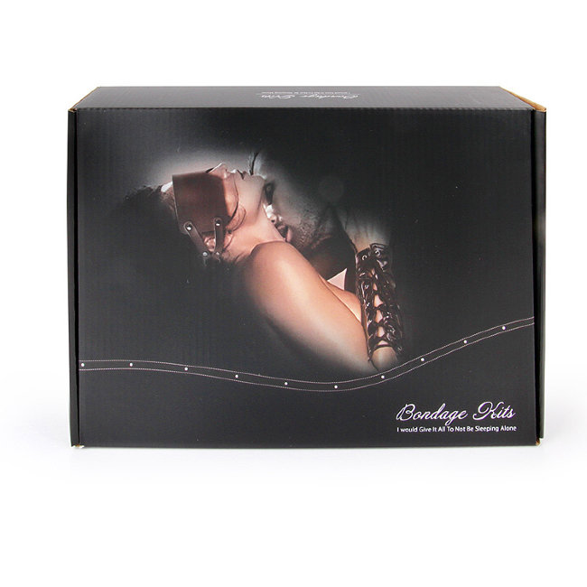 Черно-розовый набор аксессуаров с меховой отделкой для БДСМ игр