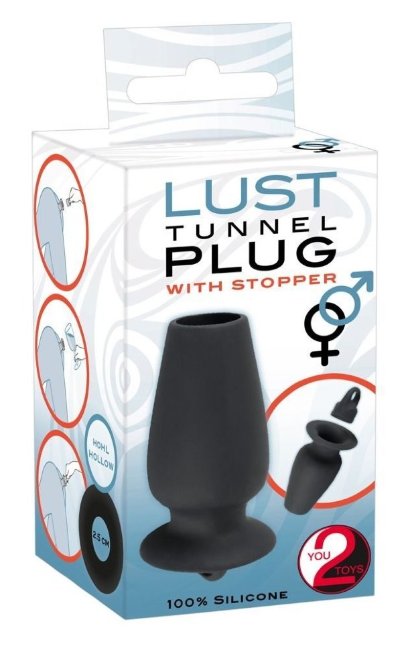 Анальный туннель с затычкой Lust Tunnel Plug