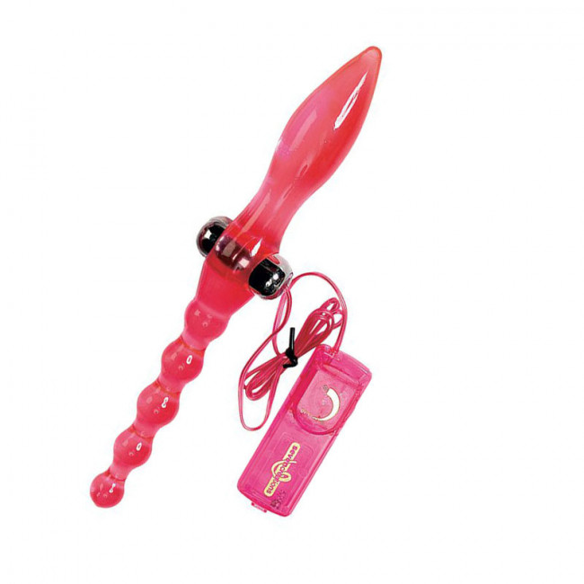 Анальный стимулятор с вибрацией на пульте управления