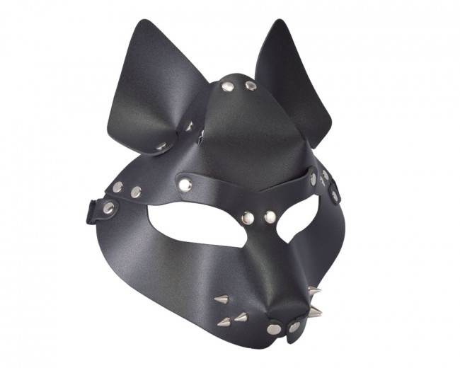 Кожаная БДСМ маска волка