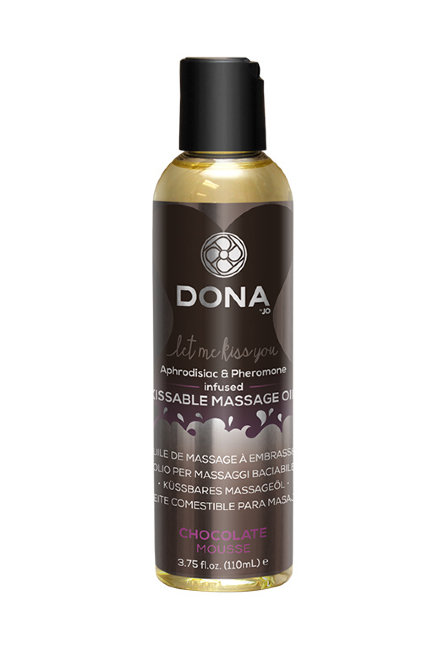 Вкусовое масло для поцелуев с феромонами и ароматом Шоколадный мусс Вкусовое масло для поцелуев с феромонами и ароматом Шоколадный мусс