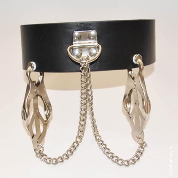 Ошейник с зажимами на соски