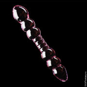 Двусторонний стимулятор для секса из розового стекла