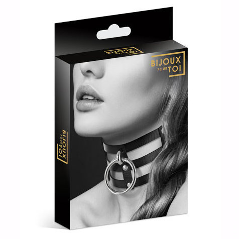 Fetish ошейник трехполосный